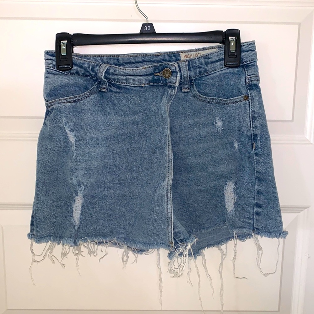 blue jean skort